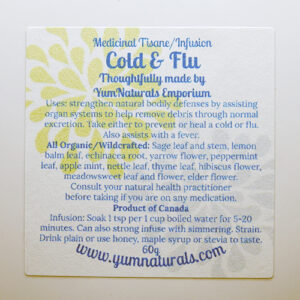 Yum Naturals Emporium - Bringing the Wisdom of Nature to Life - Cold And Flu Herbal Medicinal Tisane Blend