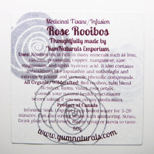 Yum Naturals Emporium - Bringing the Wisdom of Nature to Life - Rose Rooibos Herbal Tisane