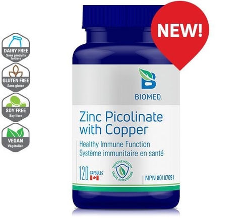 YumNaturals Emporium - Bringing the Wisdom of Mother Nature to Life - Biomed Zinc picolinate with Copper