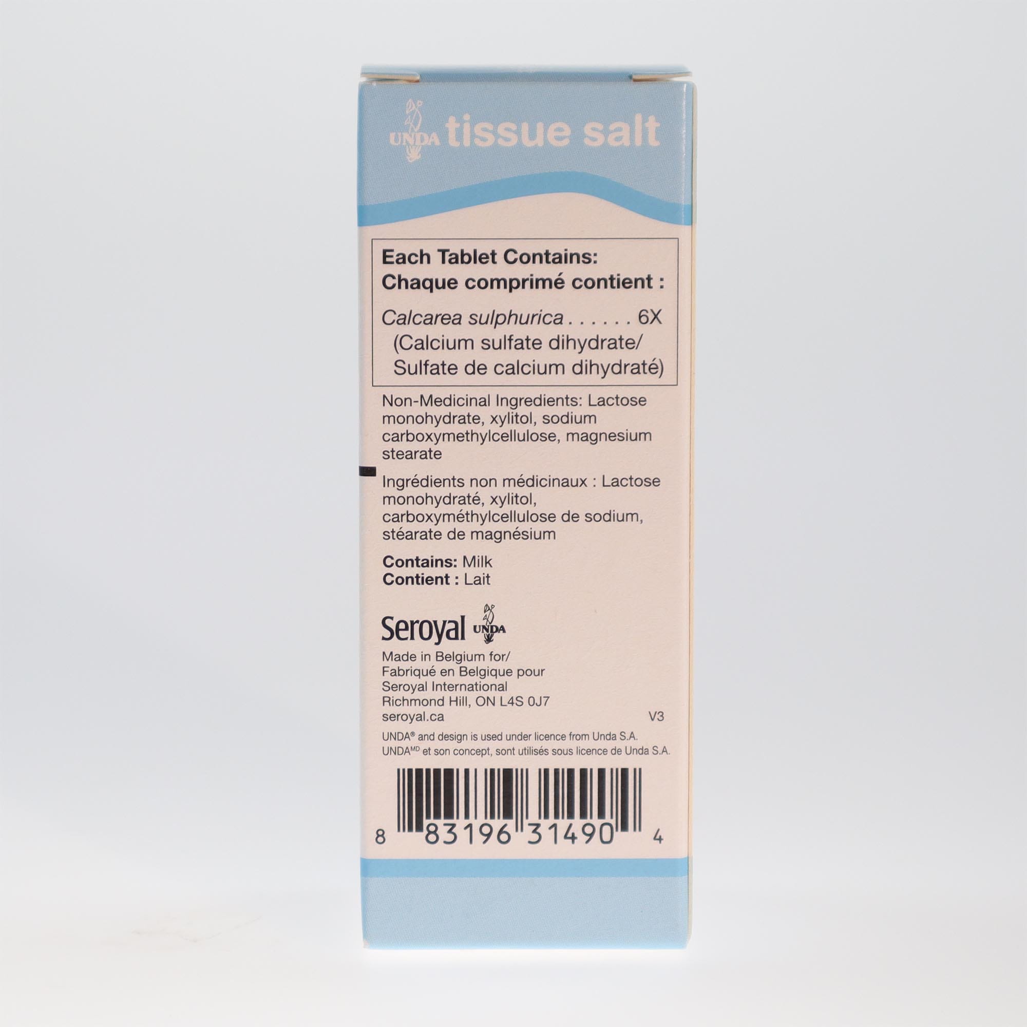 YumNaturals Calcarea sulfurica 6x tissue salts ingredients 2K72