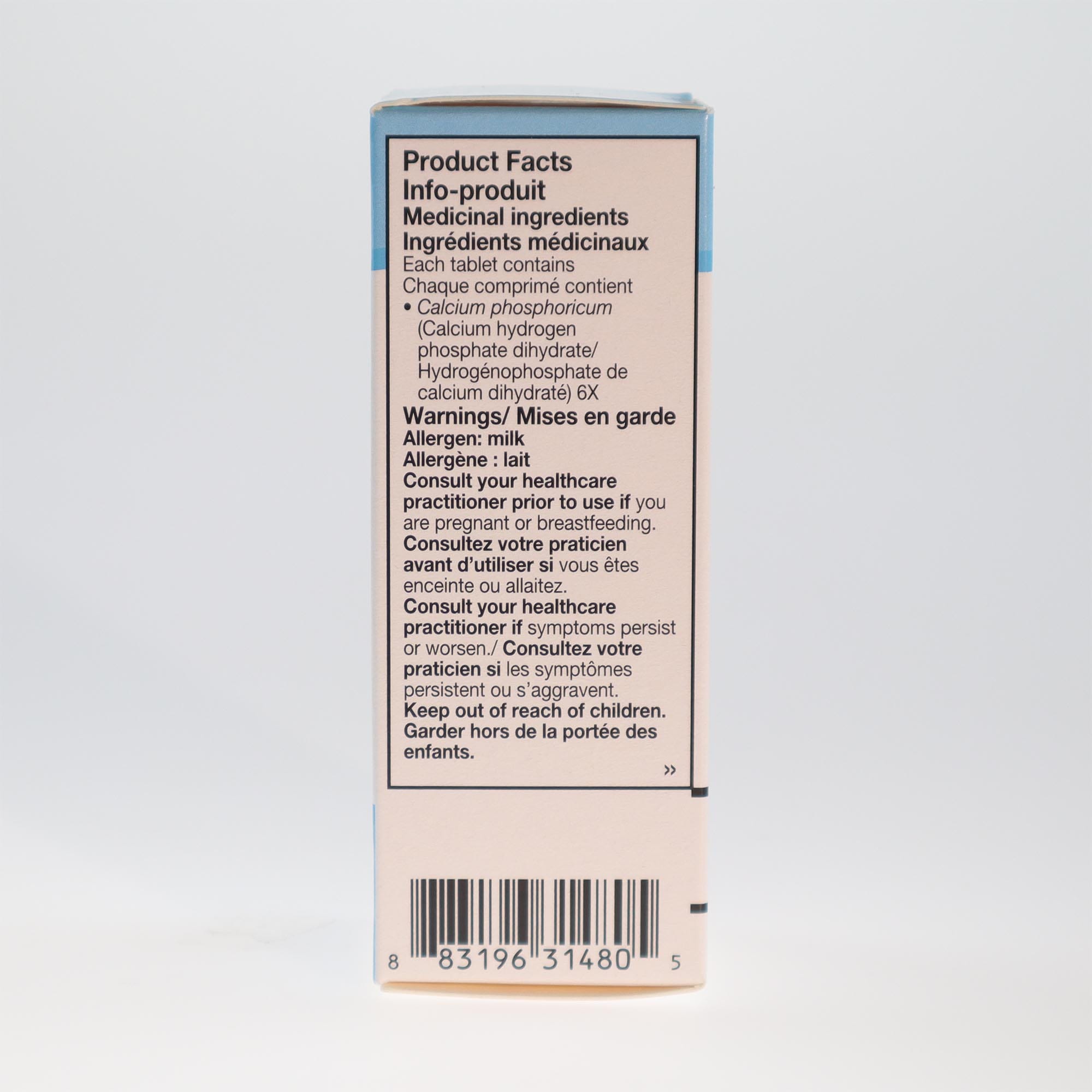 YumNaturals Calcium Phosphoricum tissue salts 6x ingredients 2K72