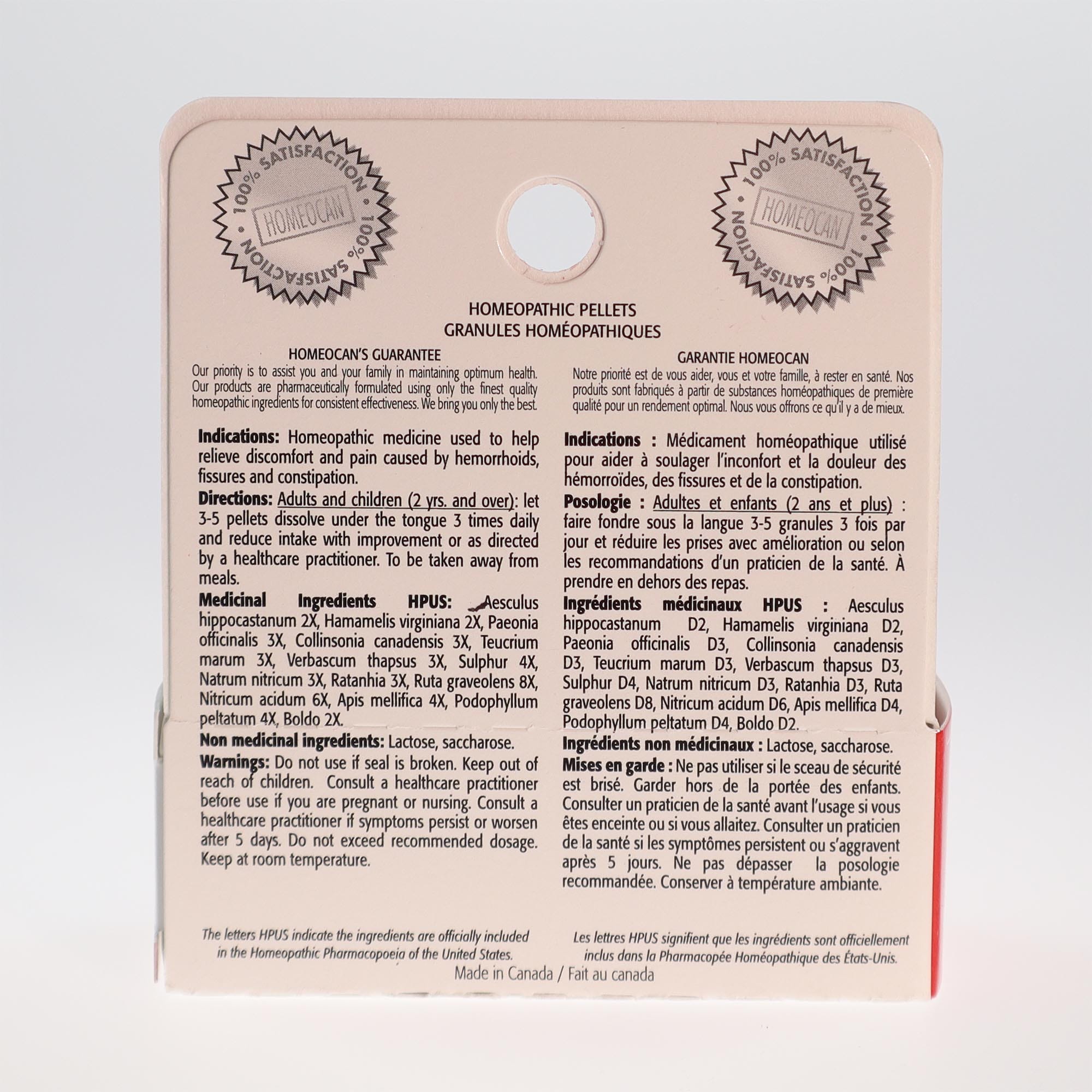 YumNaturals Homeocan Hemorrhoids back 2K72