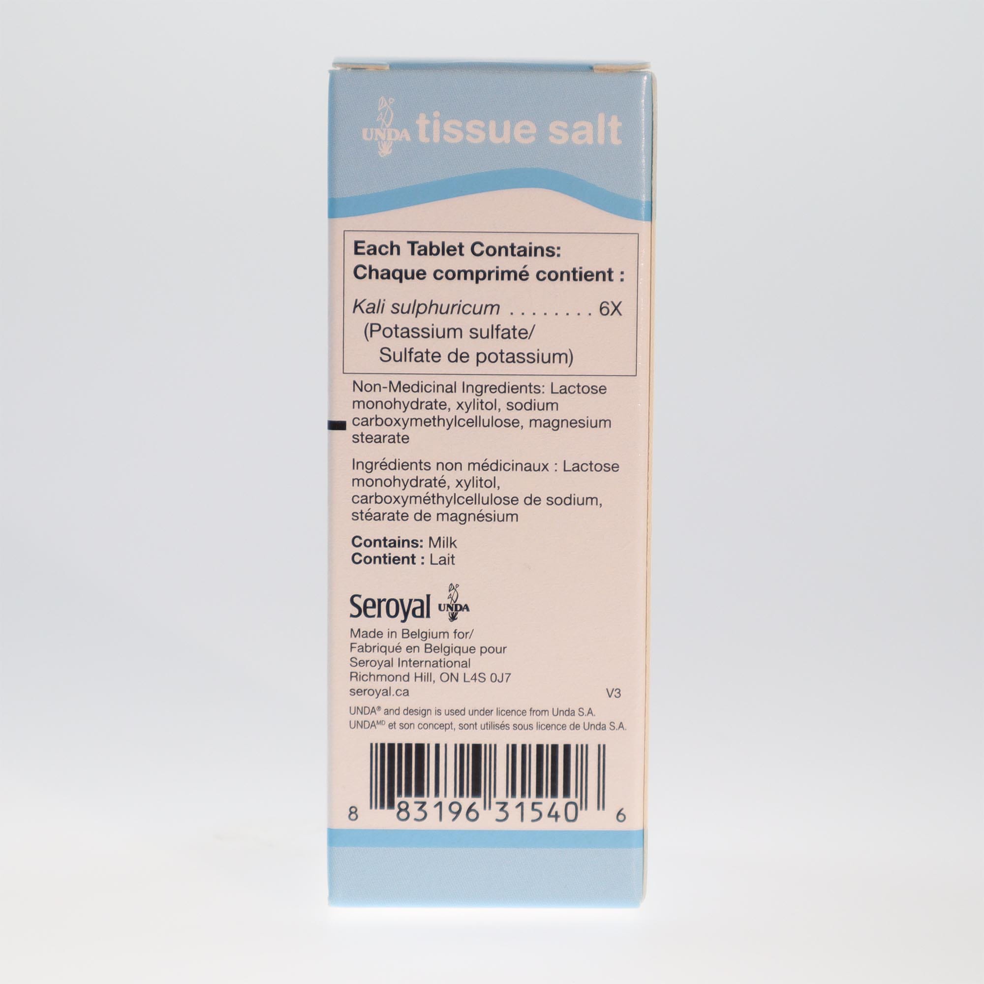 YumNaturals Kalium Sulfuricum 6x tissue salts ingredients 2K72