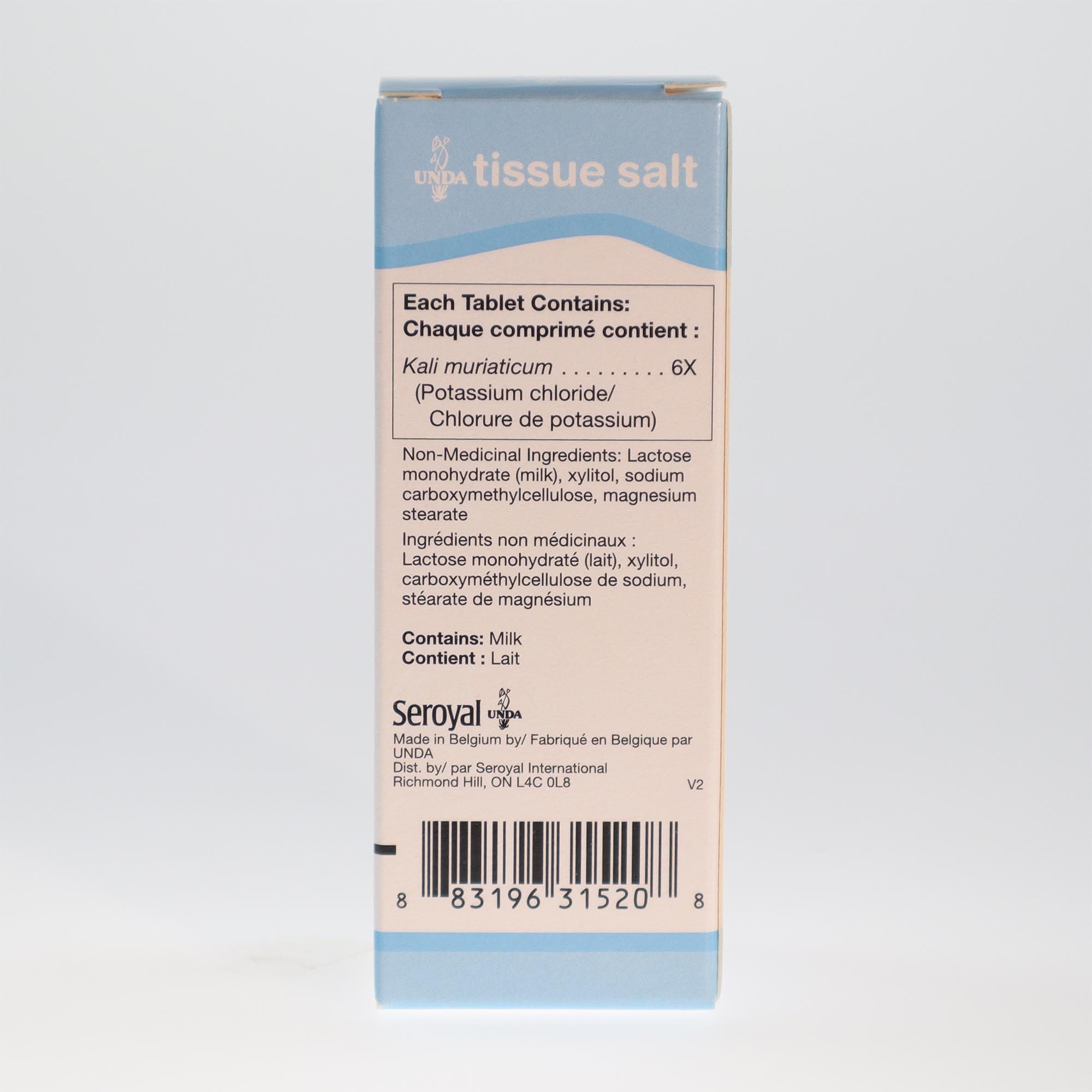 YumNaturals Kalium muriaticum 6x tissue salts ingredients 2K72