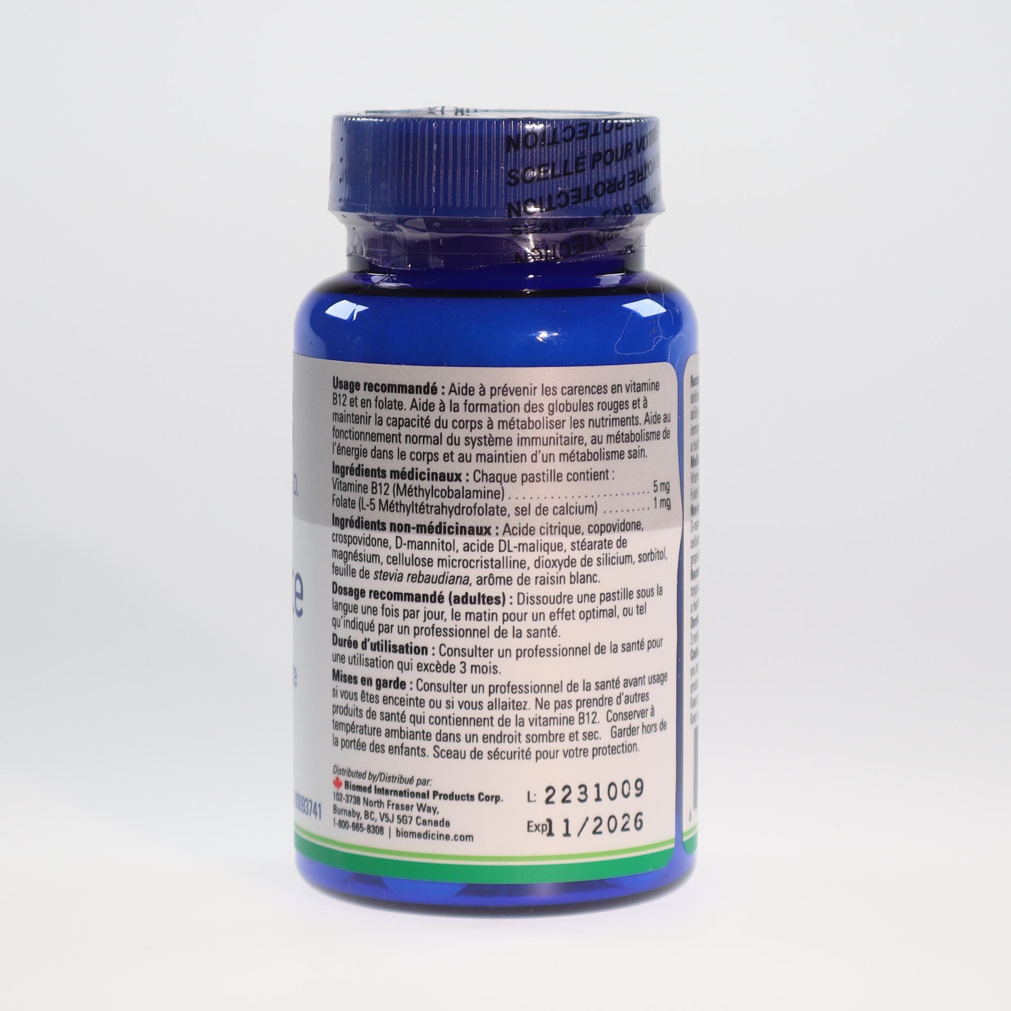 YumNaturals Store Biomed B12 Folate french 2K72