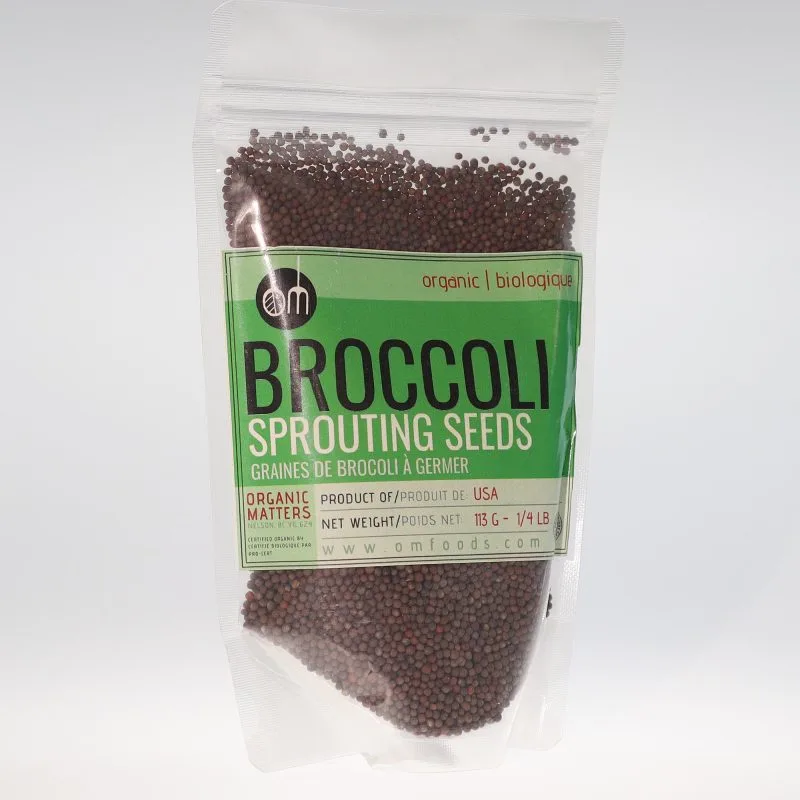 YumNaturals Store OM Organic Broccoli Sprouting Seeds 113g 2K72