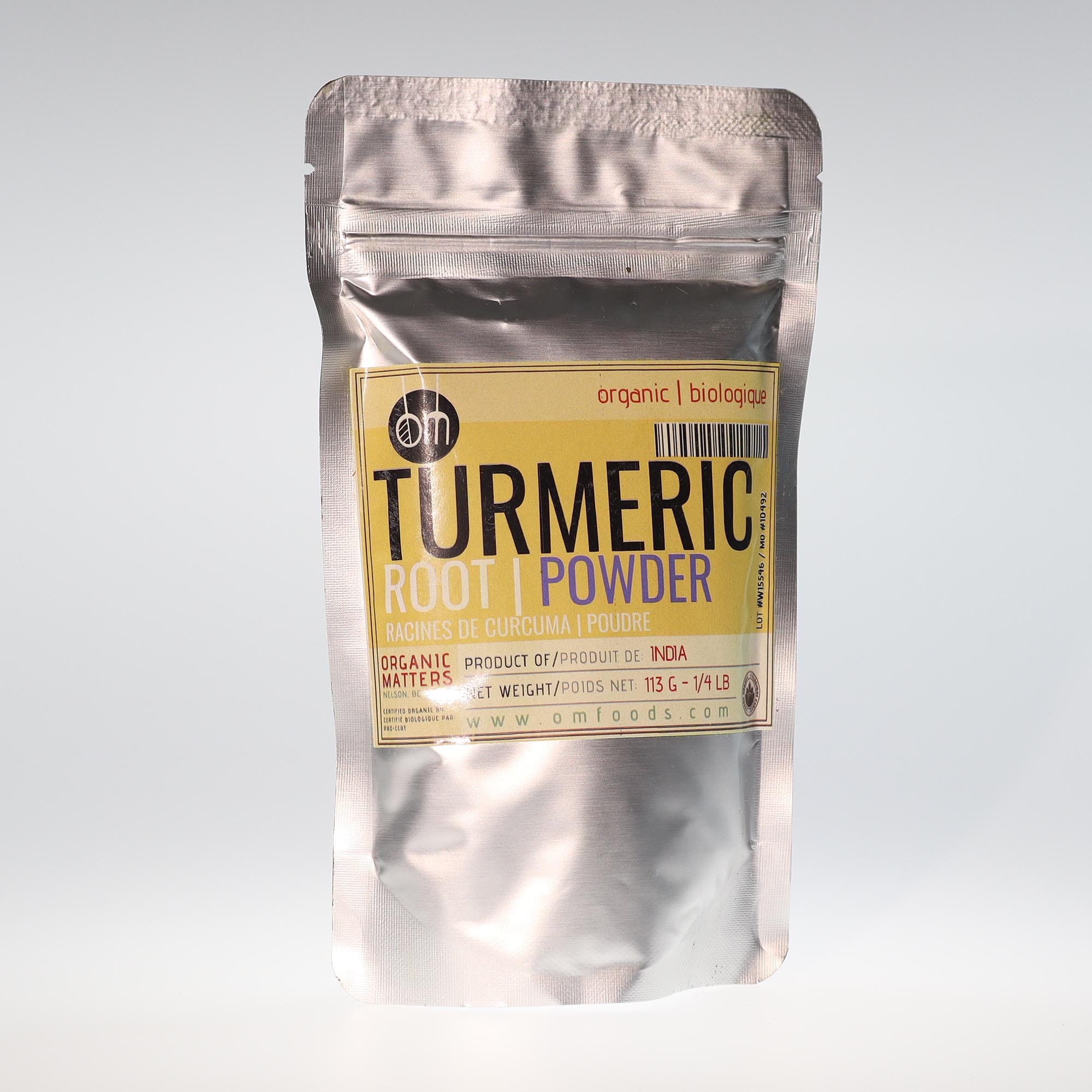 YumNaturals Store OM Organic Turmeric Root Powder 113g 2K72