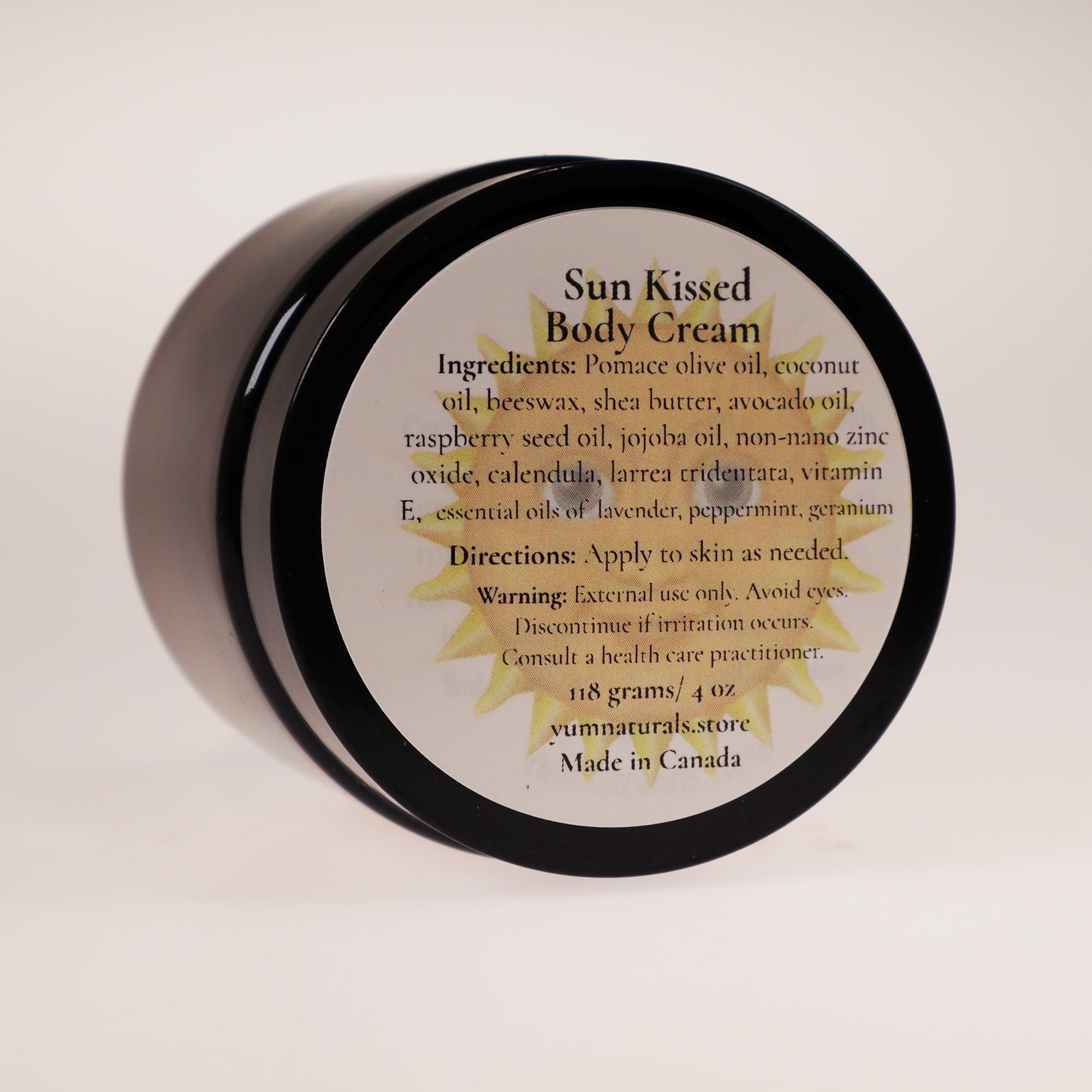 YumNaturals Store Sun Kissed Body Cream 4 oz glass 2K72