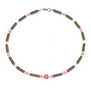 YumNaturals Emporium - Bringing the Wisdom of Mother Nature to Life - Hazelwood Rose Quartz Necklace Shamballa Bead 1