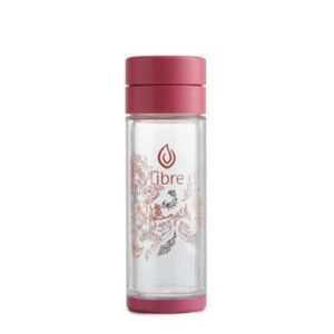 YumNaturals Emporium - Bringing the Wisdom of Mother Nature to Life - Libre Infuser Tea Glass – Garden Dance (Pink)