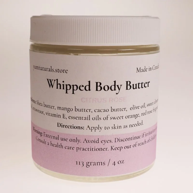 YumNaturals Store Whipped Body Butter Citrus Rose 4oz 2K72