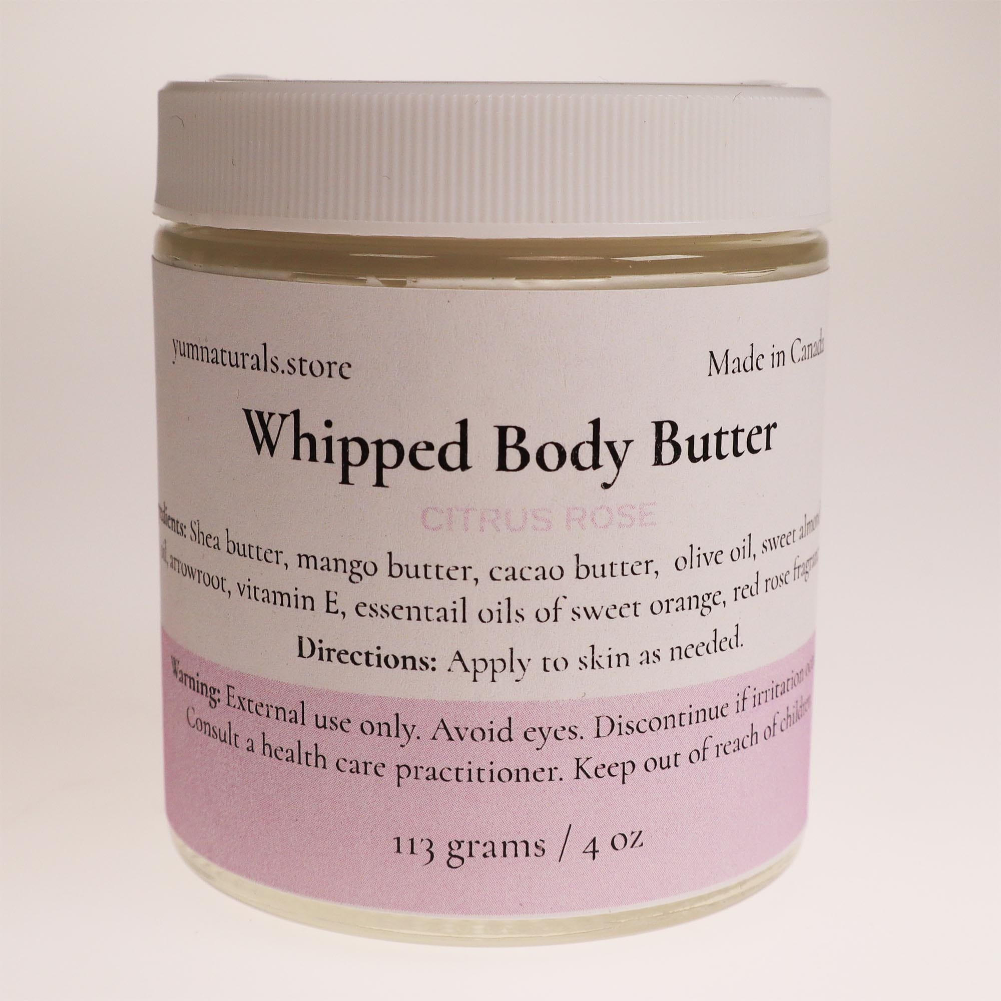 YumNaturals Store Whipped Body Butter Citrus Rose 4oz 2K72
