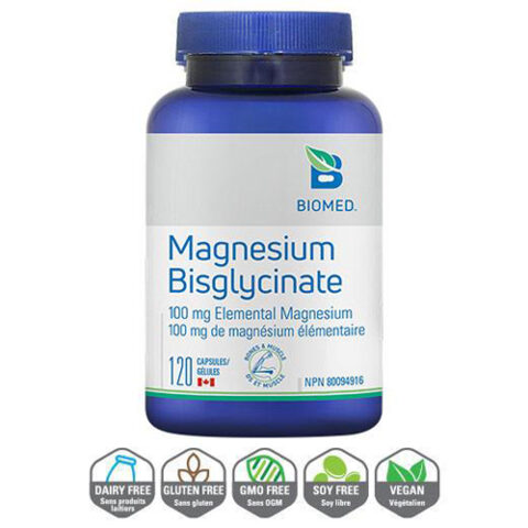 Biomed Magnesium Bisglycinate - 120 Capsules - YumNaturals Emporium