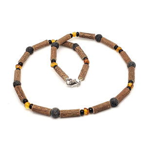 YumNaturals Emporium - Bringing the Wisdom of Mother Nature to Life - Hazelwood Lava Stone Diffuser Baltic Amber Necklace 1