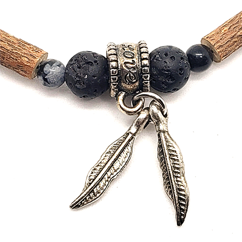 YumNaturals Emporium - Bringing the Wisdom of Mother Nature to Life - Hazelwood Lava Stone Diffuser Snowflake Obsidian Necklace Feathers Bead 2