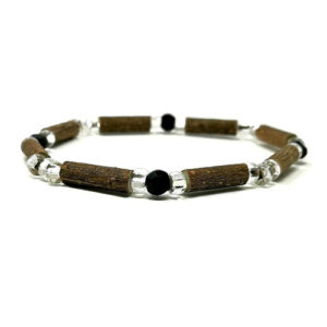 YumNaturals Emporium - Bringing the Wisdom of Mother Nature to Life - Hazelwood Black and Clear Single Bracelet 1