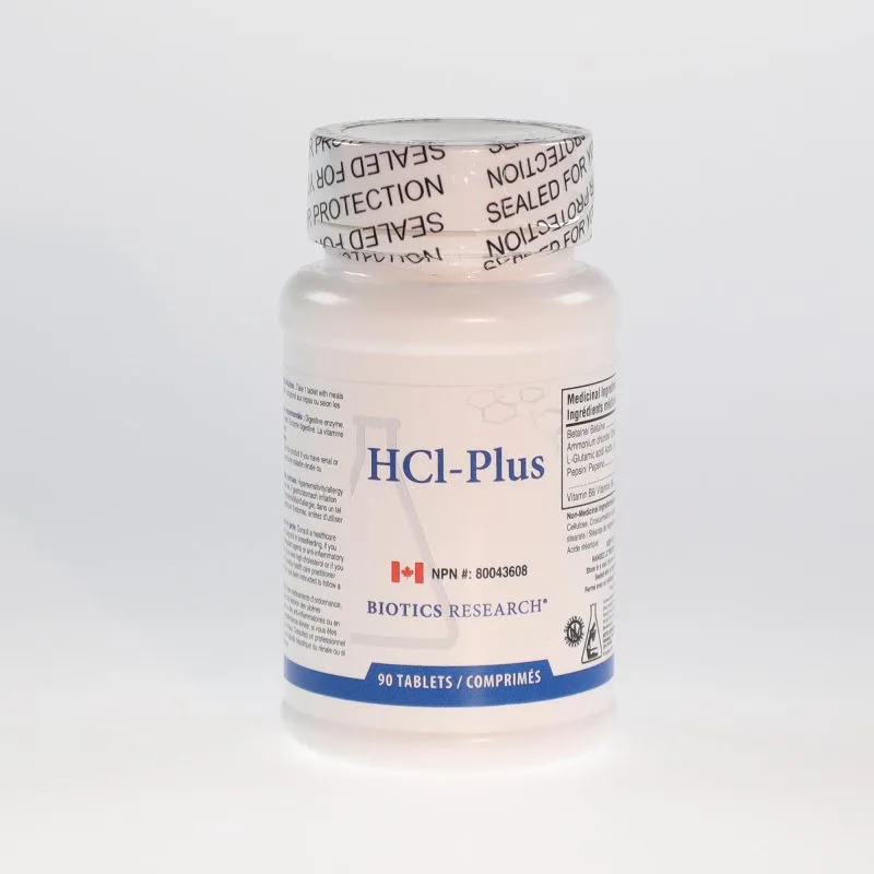 YumNaturals Store Biotics Research HCl Plus front 2K72