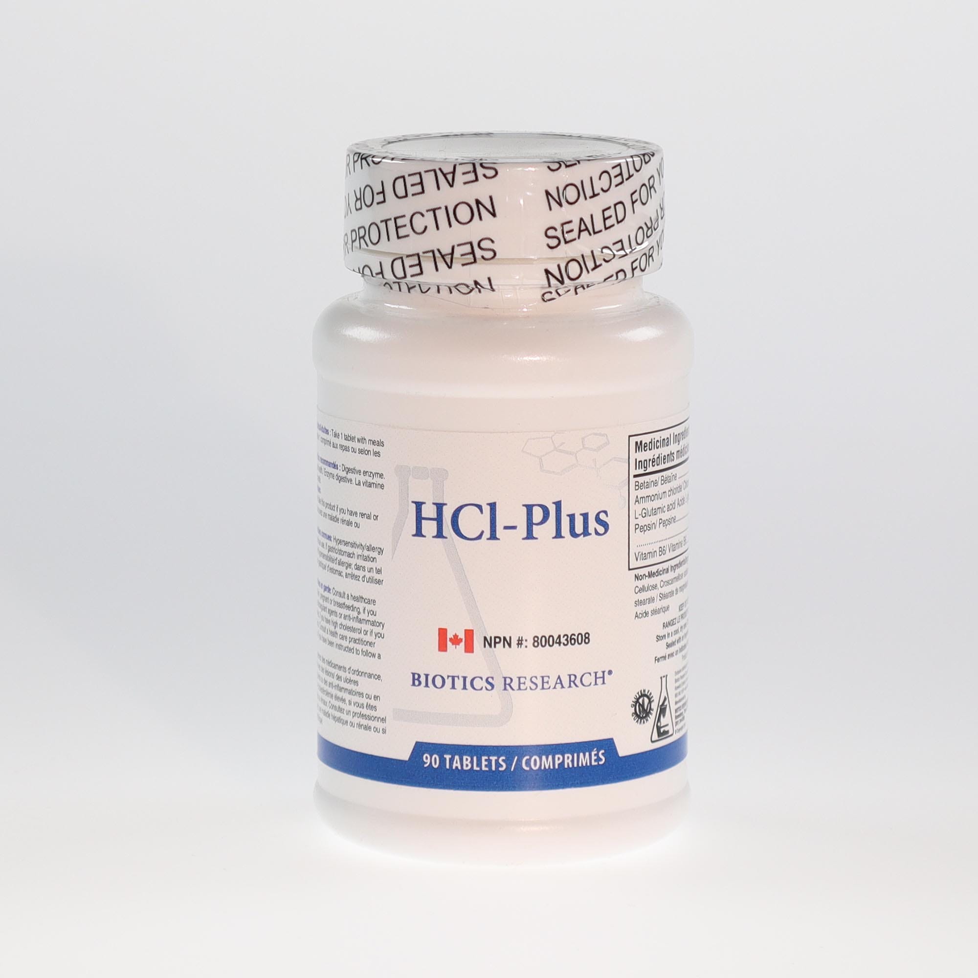 YumNaturals Store Biotics Research HCl Plus front 2K72