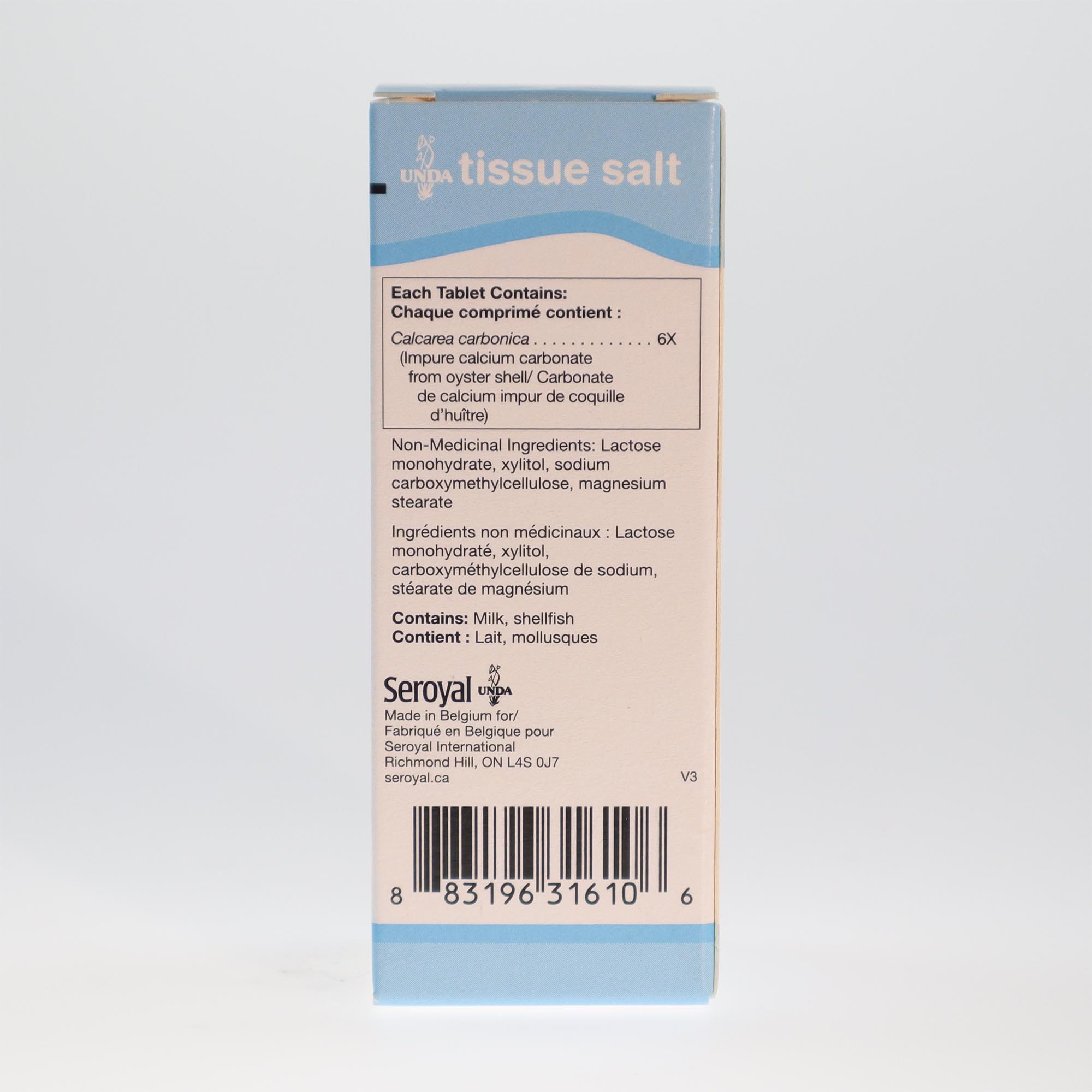 YumNaturals Calcarea Carbonica 6x ingredients 2K72