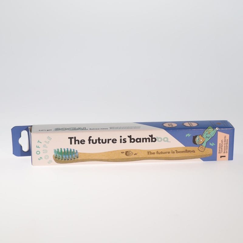 YumNaturals Children's toothbrush blue hero 2K72