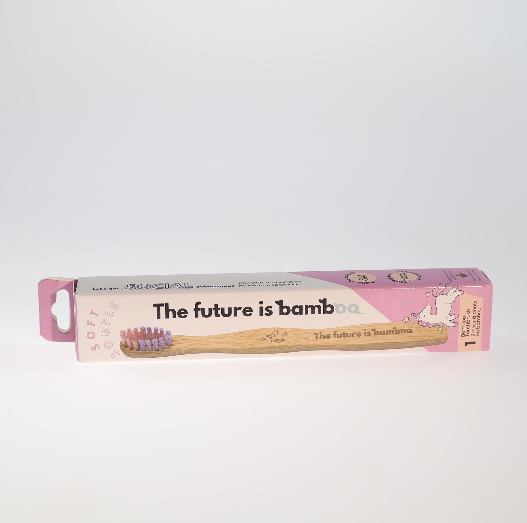 YumNaturals Children's toothbrush pink unicorn 2K72