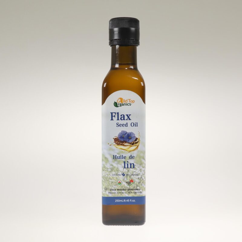 YumNaturals Store Organic Flax Oil 250 mL front 2K72
