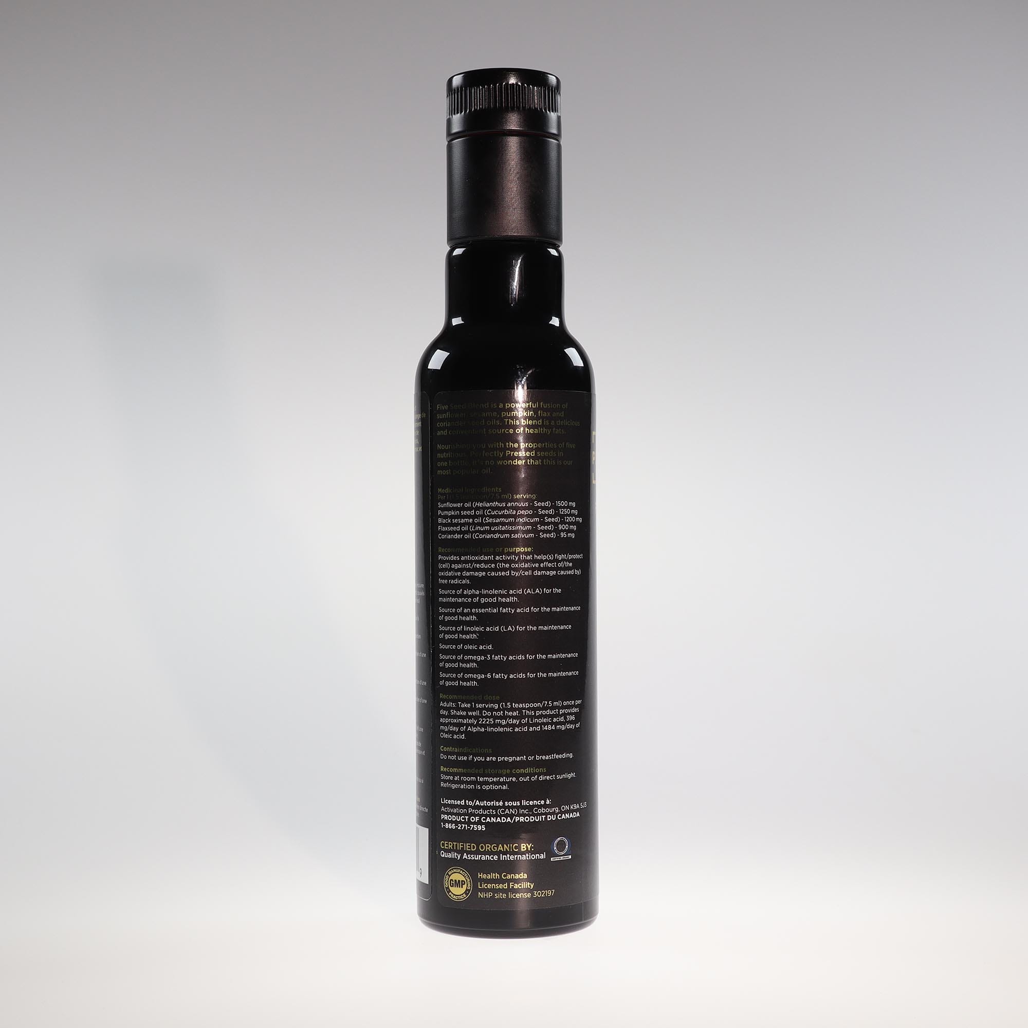 YumNaturals Store Perfect Press Five Seed Blend 250mL Directions 2K72