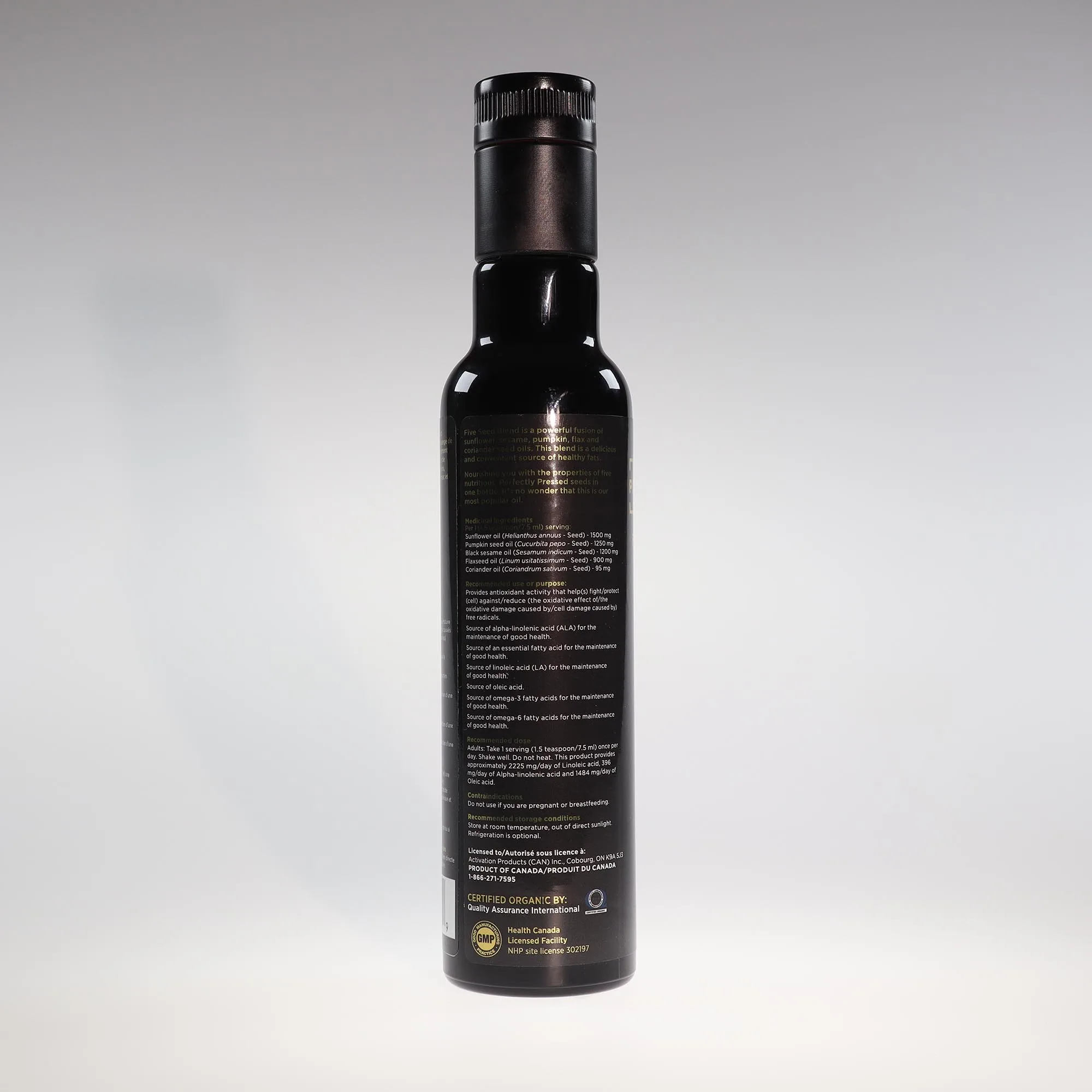 YumNaturals Store Perfect Press Five Seed Blend 250mL Directions 2K72