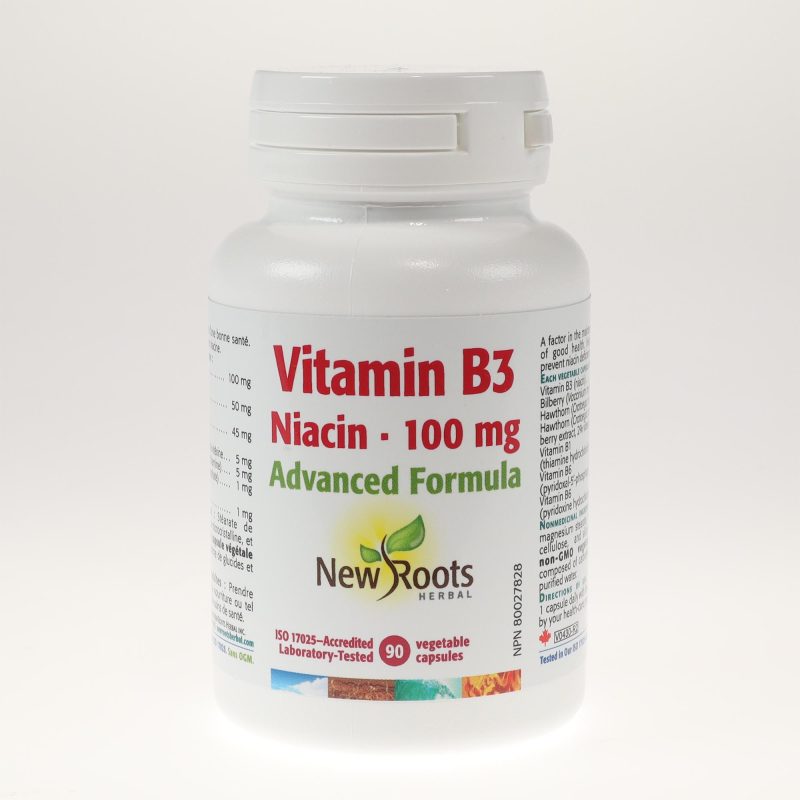 YumNaturals Store New Roots Vitamin B3 Niacin 100mg front 2K72